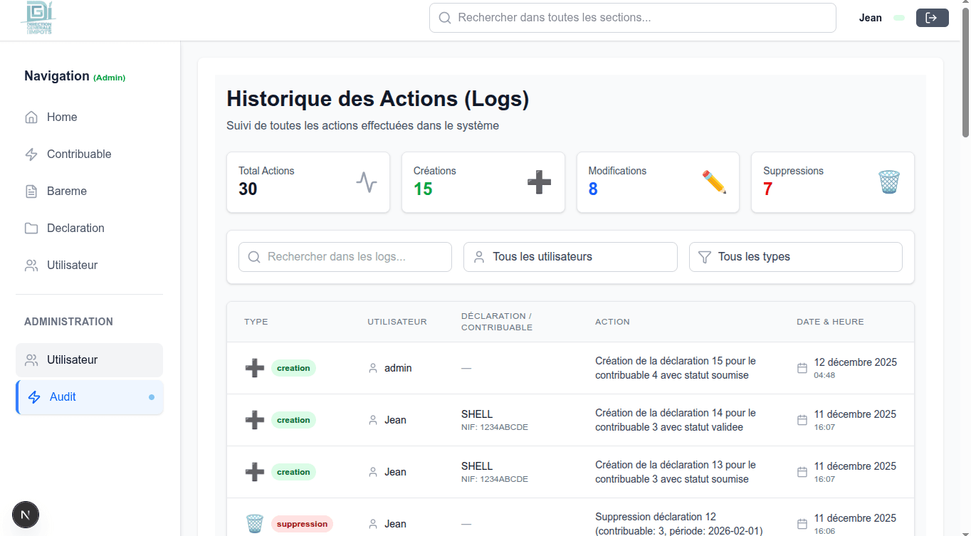 Gestion des Impôts (DGI) screenshot 4