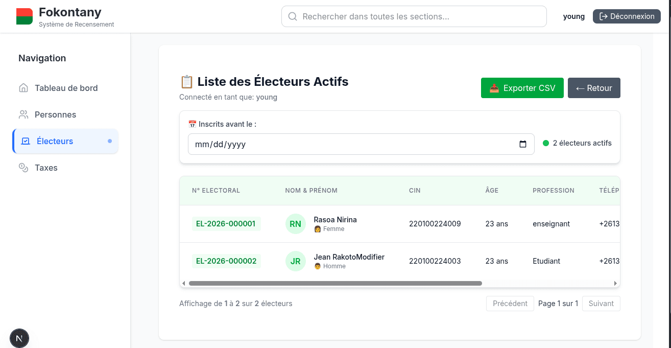 Fokontany Management screenshot 2
